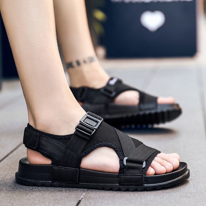 Leider show heren sandalen zomer merk schoenen strand heren sandalen heren casual schoenen outdoor waterdichte sandalen