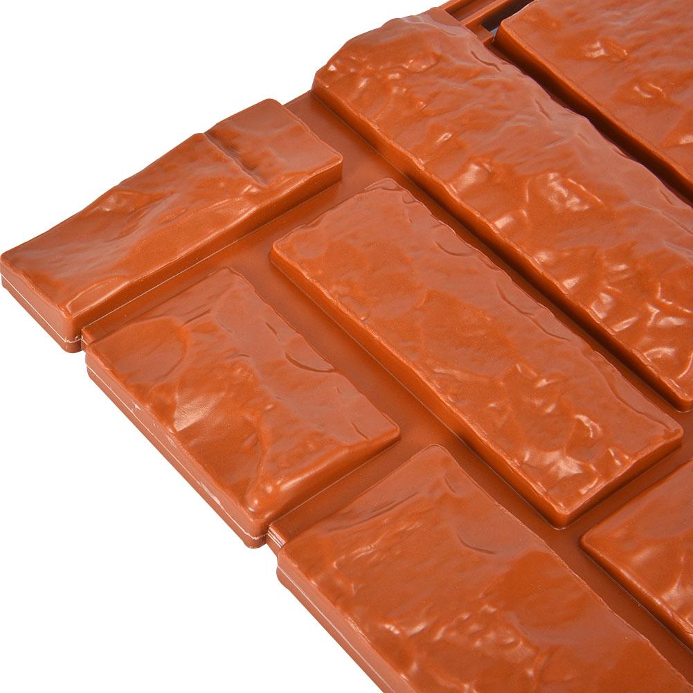 6Pcs Grey Garden Fence Edging Cobbled Stone Effect Plastic Lawn Edging Plant Border Decorations Flower Bed Border