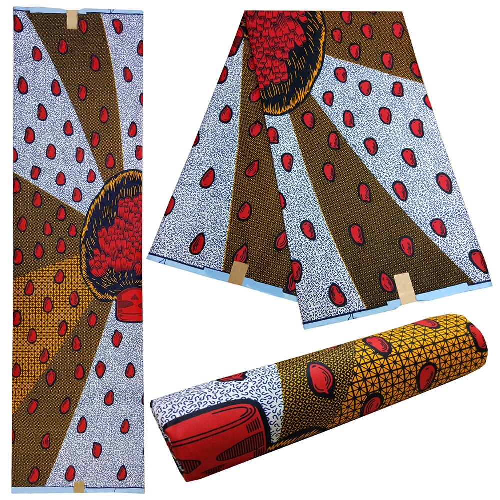 Latest African Wax Prints Fabric Ankara Wax Pine Cone Print Fabric