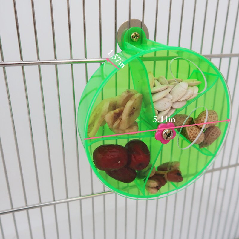 Rotate Pet Parrot Toys Wheels Bite Chewing Birds Foraging Food Box Cage Feeder food toy Parrot Roller Feeder Device Toys Wheels
