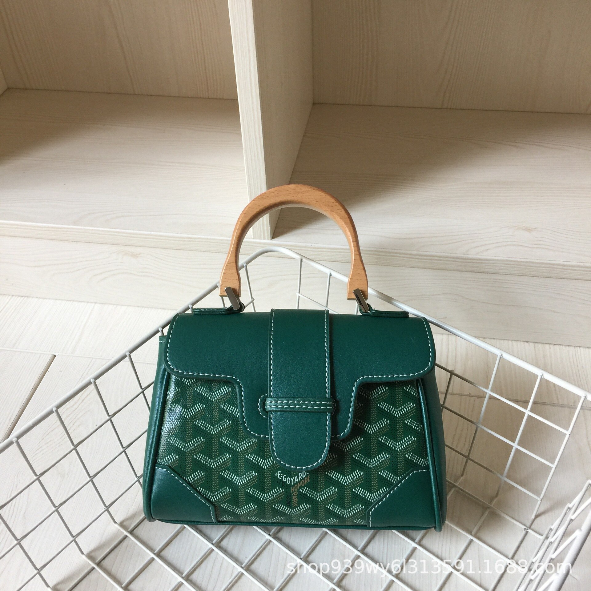 neue herbst und winter handtaschen net rot hund zahn messenger frauen tasche schulter tasche messenger tasche: green