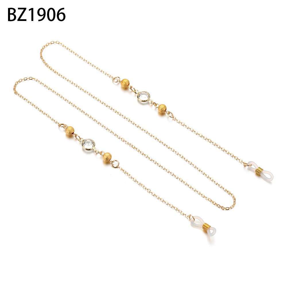Reading Glasses Chain for Women Metal Sunglasses Cords Beaded Eyeglass Lanyard Hold Straps Eyewear Retainer: BZ1906