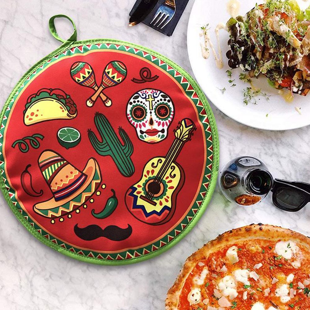 Burrito – sac en tissu de 12 pouces, Portable, pochette chauffante pour Tortilla, pour la maison, pour micro-ondes, Restaurant, crêpes, farine imprimée résistante à la chaleur: 1
