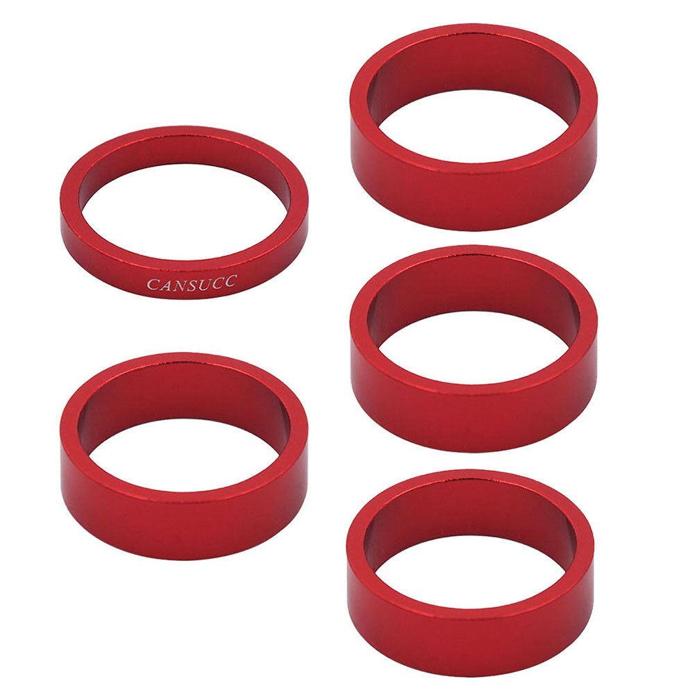 Arandela de horquilla delantera para bicicleta de montaña, arandela de eje de manillar, espaciador, juntas, horquilla delantera de 5/10mm, accesorios para bicicleta de carretera: Red