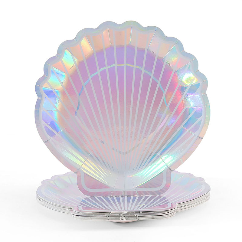 Zeemeermin Feestartikelen Zeemeermin Servies Set Shell Papieren Bord Cup Servet Kleine Zeemeermin Verjaardagsfeestje Decoratie Babyshower