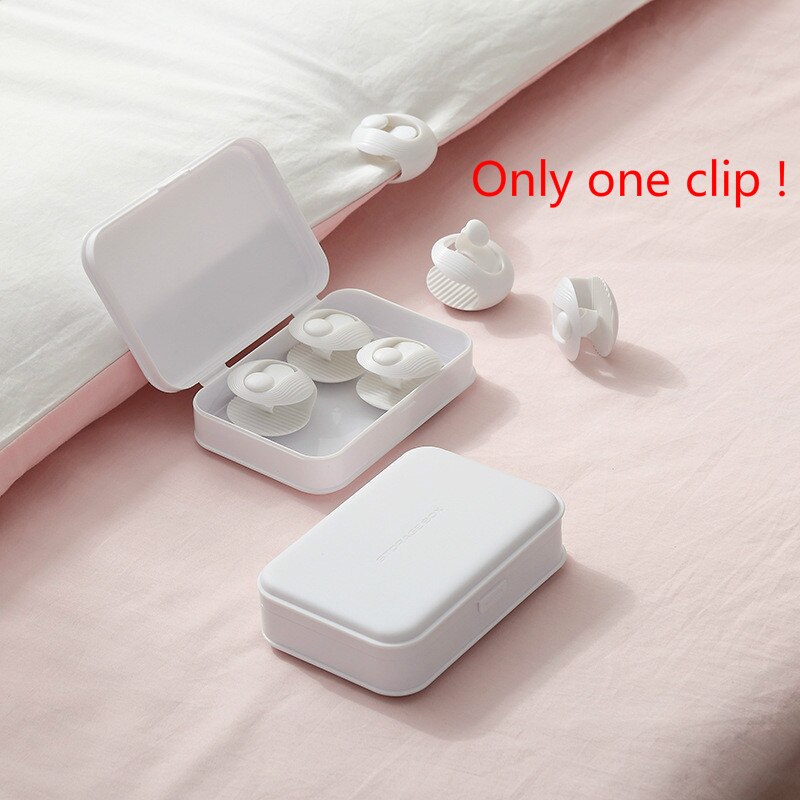 Antislip Dekbedovertrek Klem Quilt Dekens Fastener Clip Geen Naald Quilt Houder Laken Houders Veilig Dekbed houder Apparaat: 1pc White(no box)