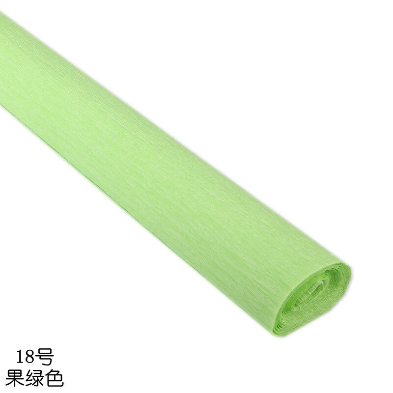250Cm * 50Cm Crinkled Crêpepapier Bloem Wikkelen Bruiloft Feestelijke Partij Decoratie Kids Diy Vouw Scrapbooking Ambachten 5Pcs: fruit green