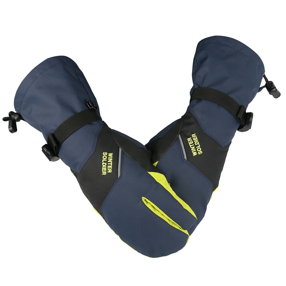 3 Vingers Waterdichte Winter Sneeuw Ski Wanten Mannen Vrouwen Zwart Roze Touchscreen Hand Bescherming Warm Skiën Snowboard Handschoenen