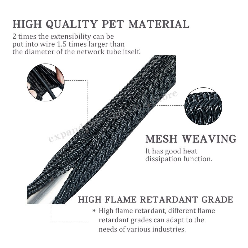 Shuoteng – tube en filet tressé de 10 m, type d'ouverture