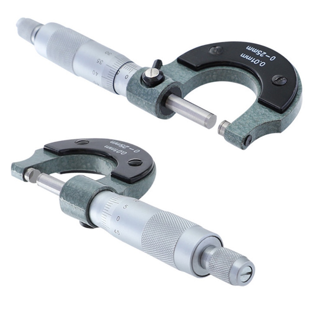 Mikrometer nøjagtigt måleværktøj 0-25mm 0.01mm udvendig ekstern metrisk gauge mikrometer maskinmester måling