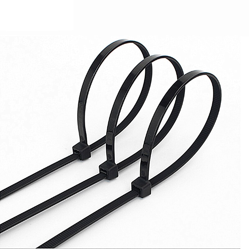 100PCS Nylon Cable Ties Self Locking Black Cable Tie Fixing Ring Cable Tie Zipper Cable-Ties Fasten Self-locking Zip