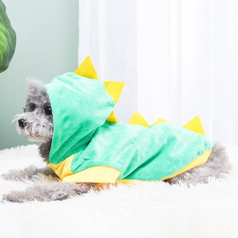 Puppy Outfits Christmas Party Dressing Up Hoodie Huisdier Grappige Halloween Kostuum Dinosaurus Cosplay Kleding