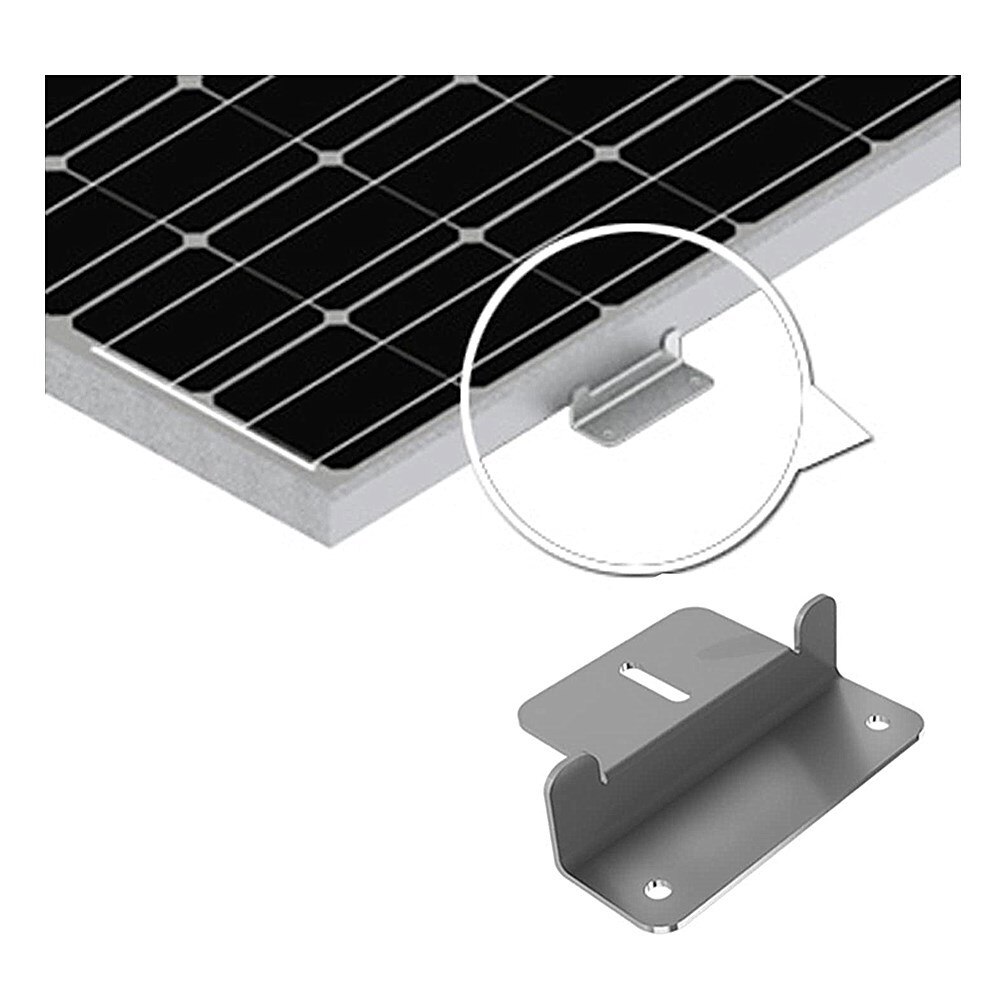 8pcs Solar Panel Mounting Brackets Flat Roof Mount Kit Home Car Aluminum Bracket