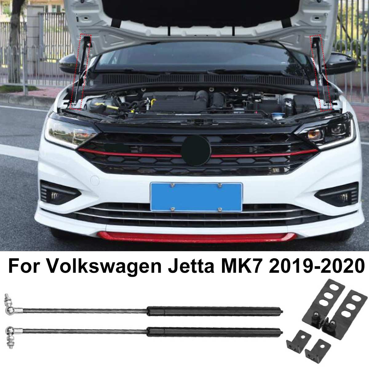 2 Stuks Voor Motorkap Refit Bonnet Hood Gasveer Shock Lift Strut Bars Voor Volkswagen Voor Jettta MK7