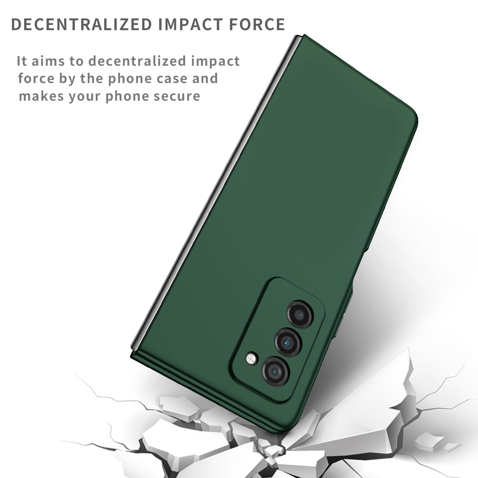 Custodia protettiva sottile sottile antigoccia per Samsung Galaxy Z Fold 2 3 Fold3 Fold2 5G telefono antiscivolo Coque Fundas: for samsung Z Fold 2 / green