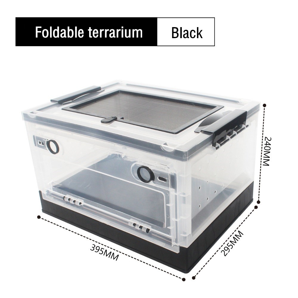 Terrarium respirant pour reptiles, abri de reproduction, lézard, serpent, mangeoire amphibie, boîte à insectes, fournisseur tortue terrestre accessories aquarium pour tortue d’eau: 1
