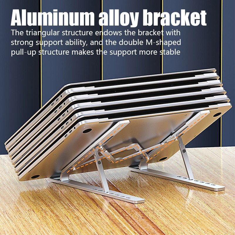 Adjustable laptop stand holder, portable laptop support, notebook stand for macbook pro, huawei lap desk cooling bracket riser