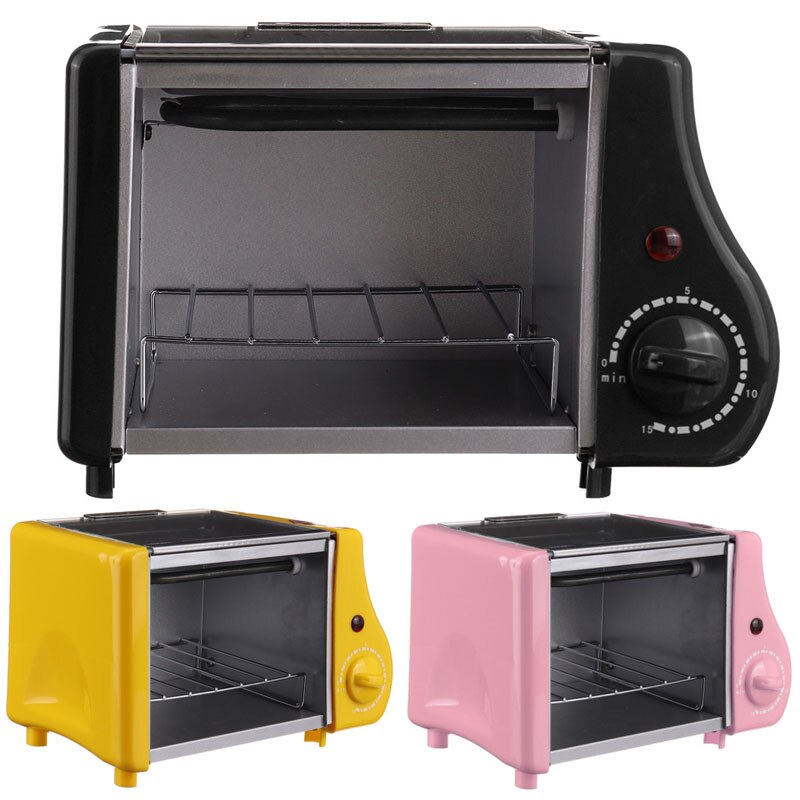 2 in 1 1.5L Mini Electric Baking Bakery Roast Oven Grill Fried Eggs Omelette Frying Pan Breakfast Machine Bread Maker Toaster
