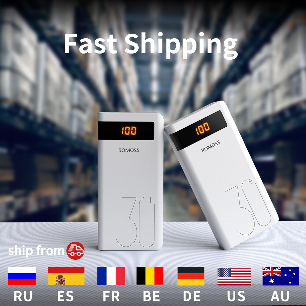 Romoss 30000Mah Power Bank Pd Quick Charge Powerbank Pd 3.0 Snel Opladen Draagbare Exterbal Batterij Chargerfor Iphone Voor Xiaomi