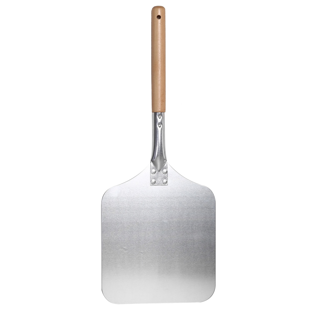 58cm træ og aluminium pizza skræl skovl firkantet pizza lift pizza cutter drejer til køkken bageværktøj
