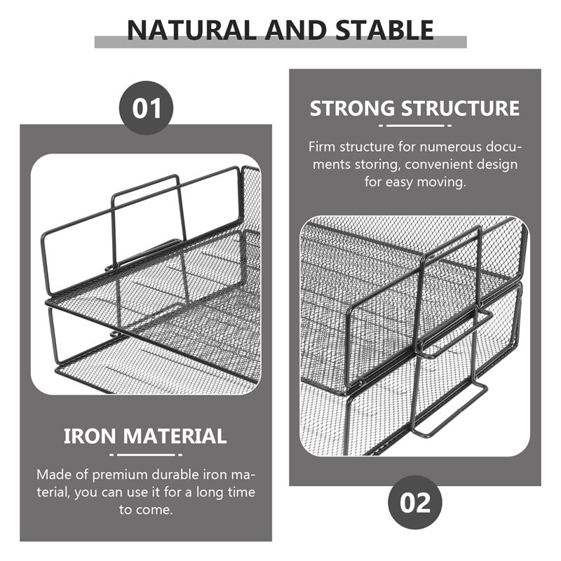 Documents File Organizer Office Books Storage Rack Metal File Storage Shelf