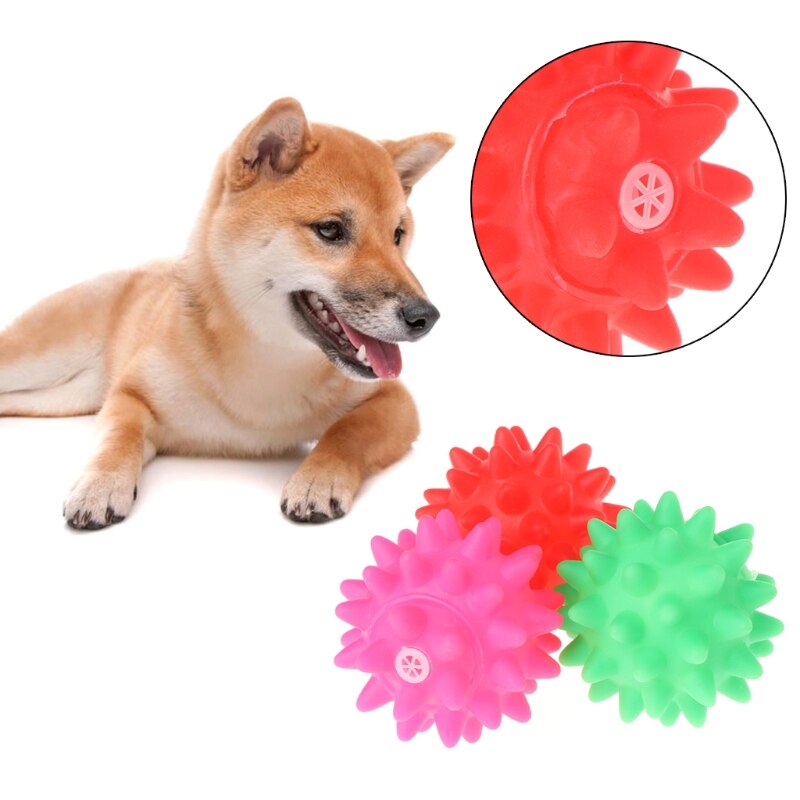 Juguetes para gatos mascotas pelota de goma perros suaves cachorro gatito masticar sonido interactivo chirriante