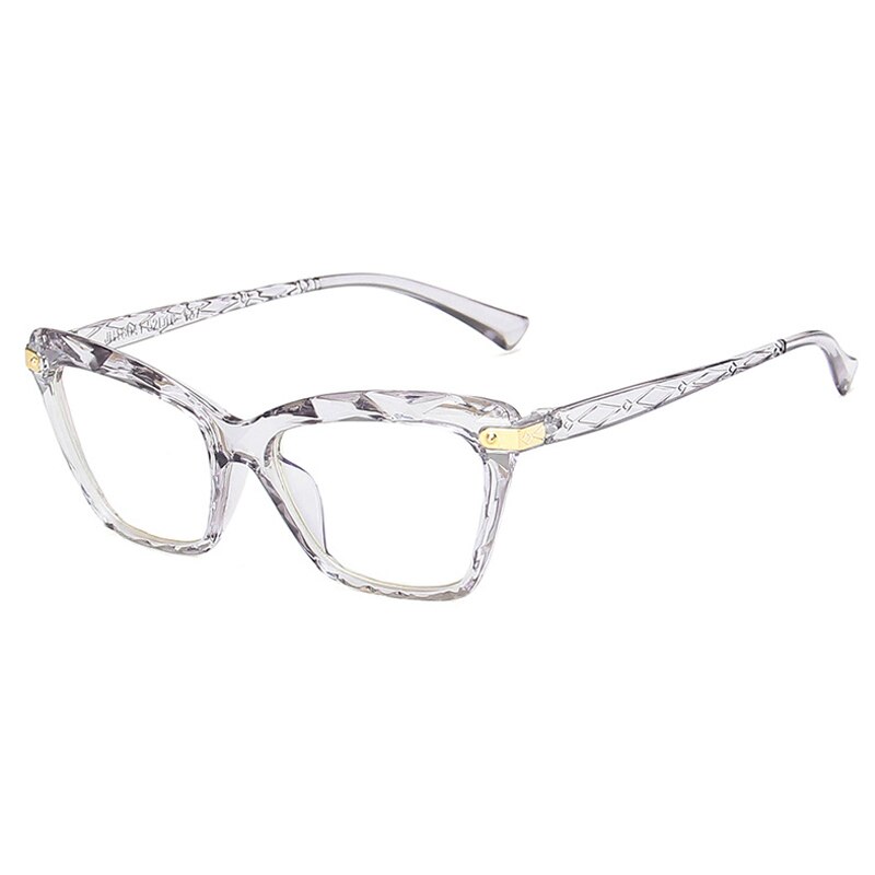 Anti-blue Light Cateye gafas marco mujer gafas transparente monturas para gafas: Grey