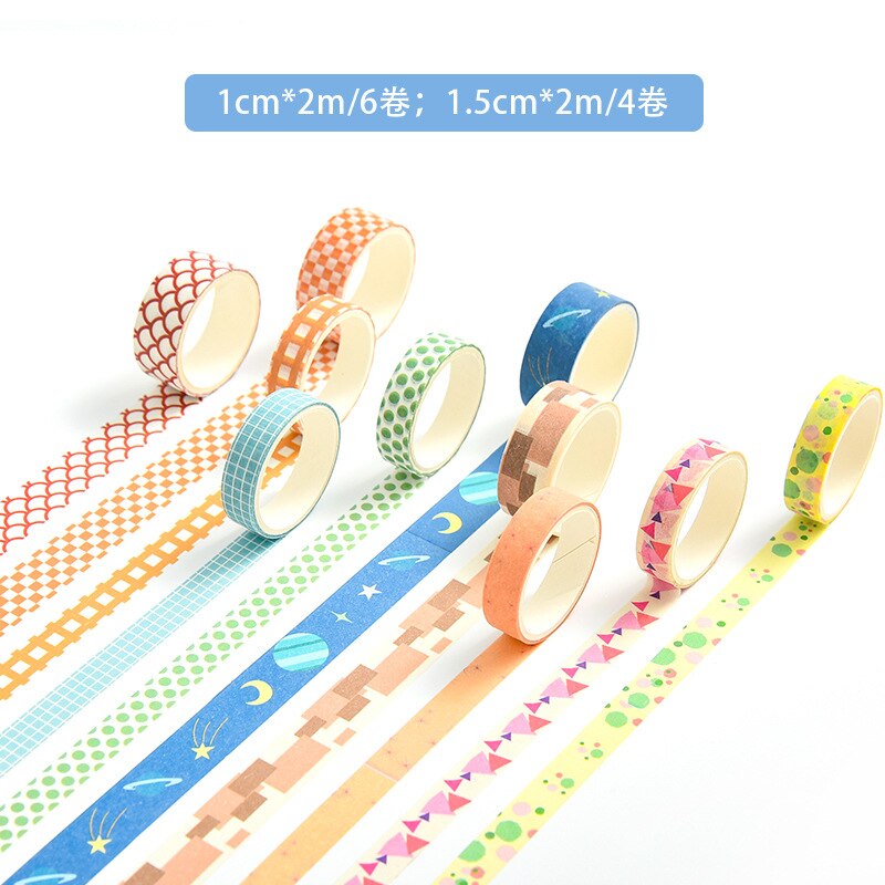 10 roll/set washi tape adhesiva masking tape washitapes kawaii stickers papeleria cute korean Decoration japanese decorationtape: D