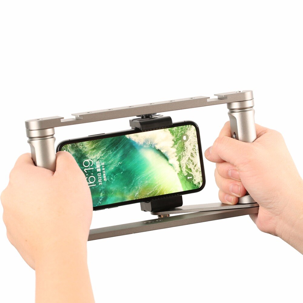 Smartphone Video Rig,for iPhone Filmmaking Recording Vlogging Rig Case,Phone Movies Mount Stabilizer for iPhone 13 12 Pro X