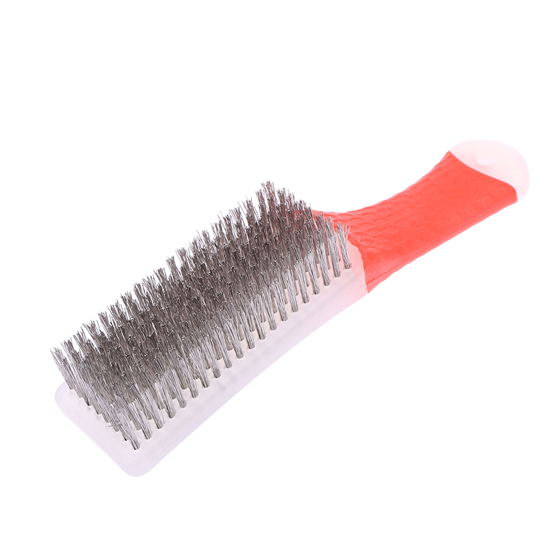 Hyper Tough Carbon Steel Wire Brush with Scraper, 3 x 19 Rows