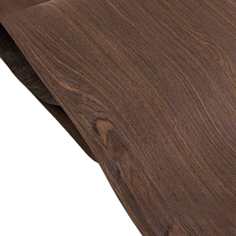 L:2.5 mètres x 58cm T:0.3mm technologie de chêne fumé feuilles de placage de bois décoration de meubles papier peint d'armoire rénovation des panneaux en bois