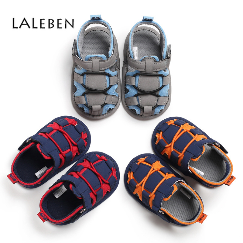 Baby Boy Sandals Cotton Fabric 0-1 Years Old Infant Walking Shoes Baby Shoes Soft Soles Balcony Sandals Summer Toddler Sandals