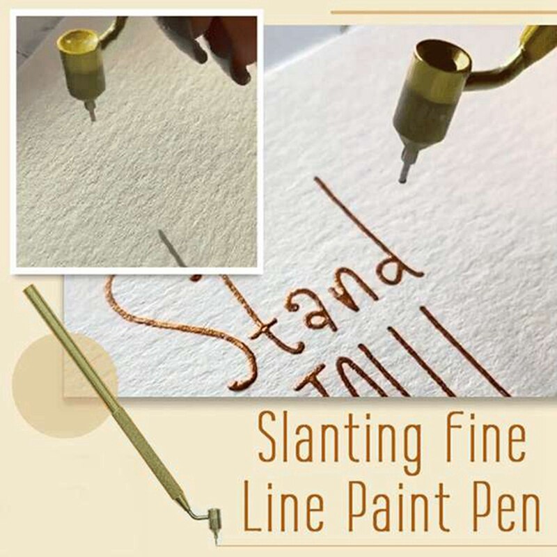 Slanting Fine Line Paint Pen,Label Detailing Fine Line Fluid Writer Paint Applicator Pen,For Rock Chips,Scratch Repair