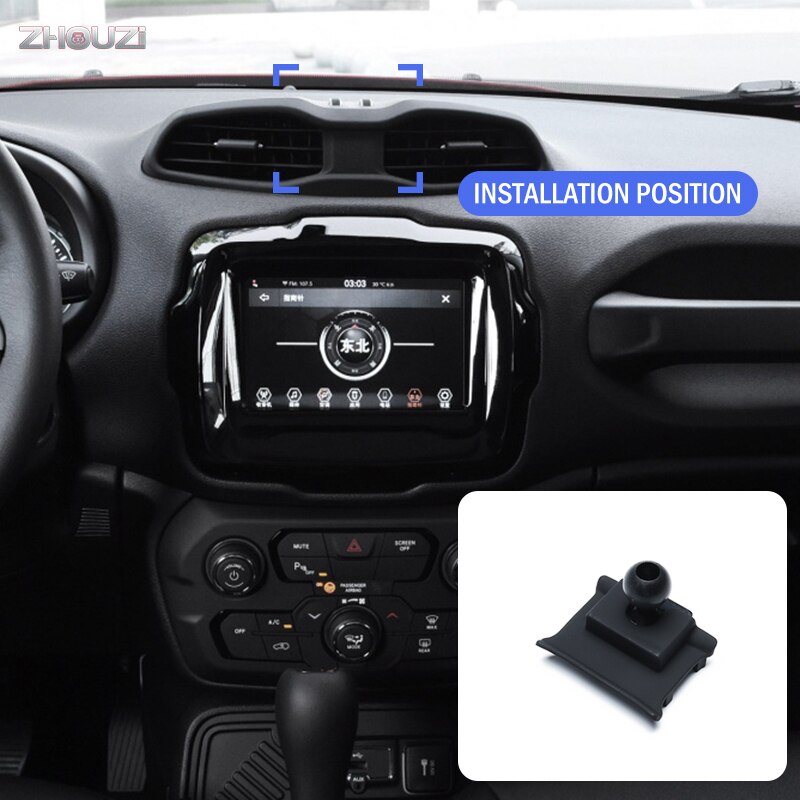 Support de téléphone portable pour Jeep Renegade , Clip de ventilation, support GPS, support de Navigation par gravité, accessoires de voiture