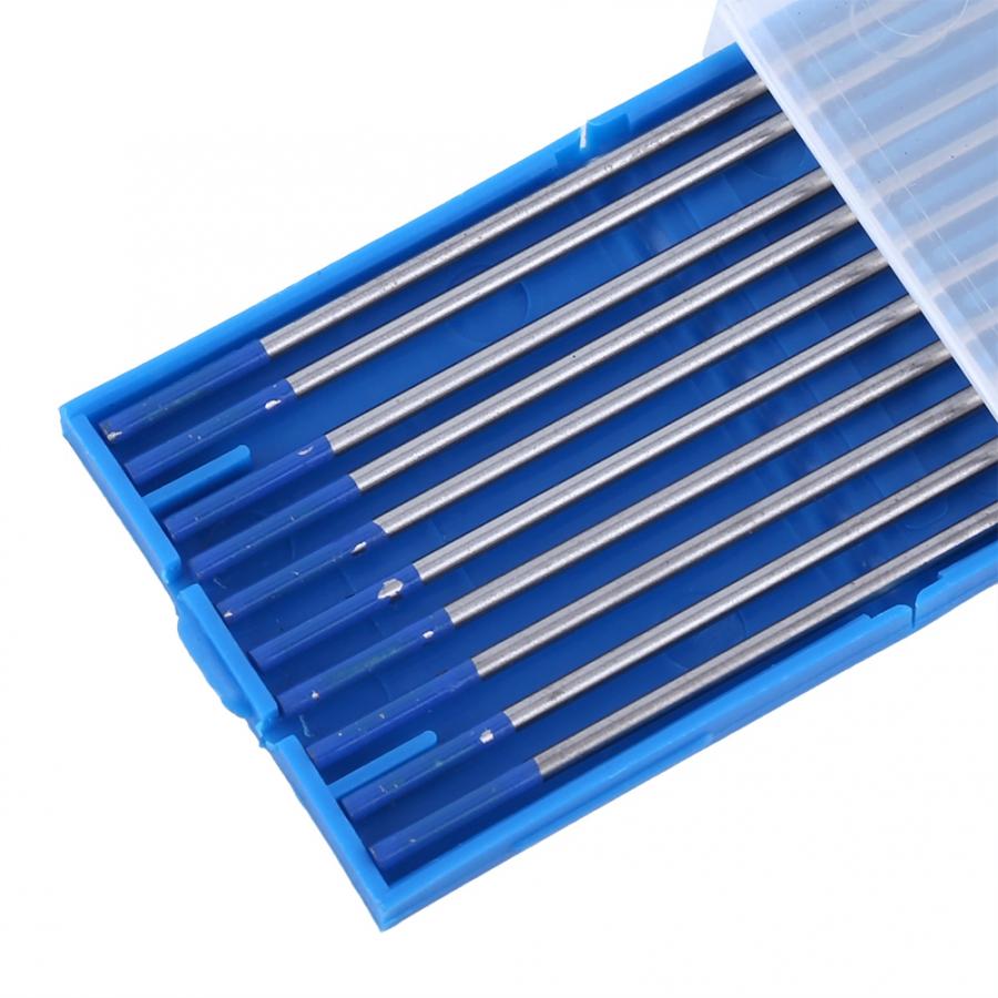 Wolfram elektrode professionelle 10 stücke Wolfram Schweißen Elektroden Lanthan Elektrode Blau Spitze 1,0/1,6/2,4mm Tungstens