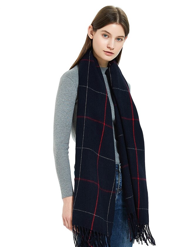 Herfst/winter effen sjaal sjaals dames dikke kwastjes sjaal 030