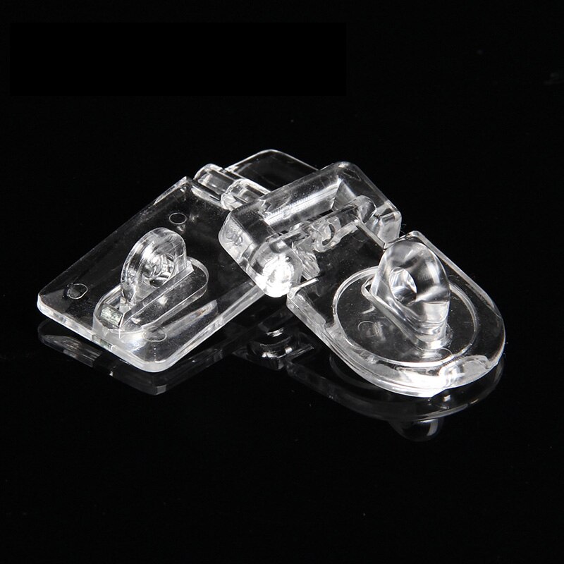 Transparent Lock Acrylic Door Box Drawer Lock Hinge Door Latch Plastic Clasp Buckles