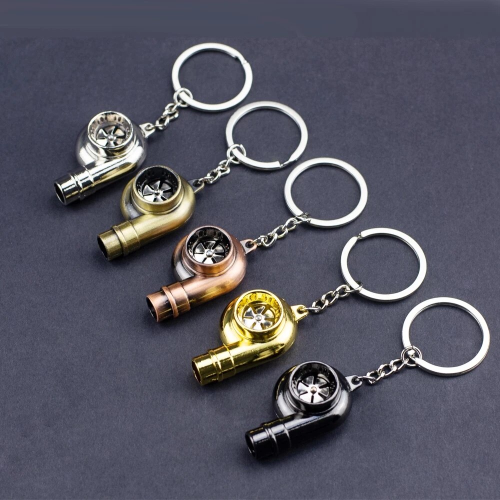 Verkligt visselpipa ljud turbo nyckelring ärm lager spinning auto del modell turbin turboladdare nyckelring ring nyckelring nyckelring