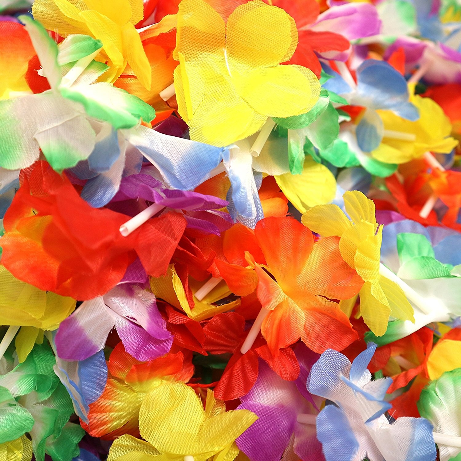 50 x tropiske hawaiiske blomsterkjeder av - butikk mengder halskjeder - hawaiisk blomsterdrakt perfekt tilbehør til temaet birthda