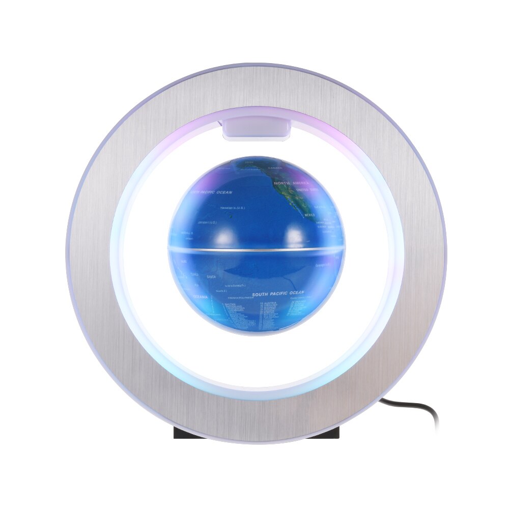 Carte du monde flottante de Globe de terre de lévitation magnétique de 4 pouces avec la Base de forme circulaire légère de couleur LED pour le d'enfants de décoration de bureau