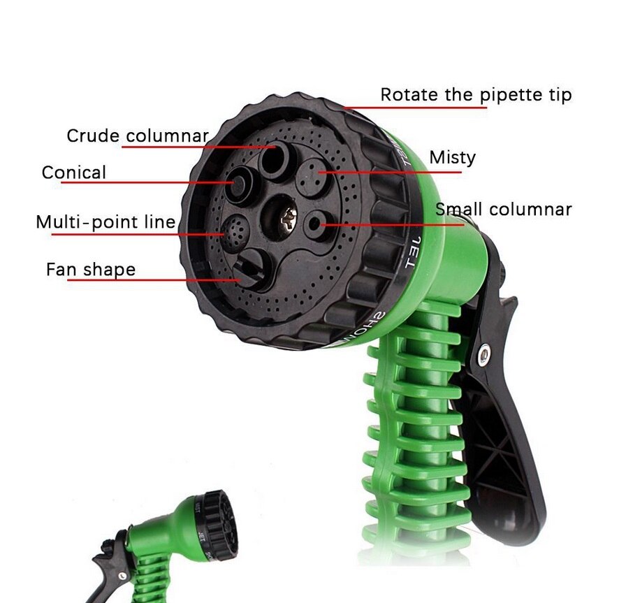 25FT-100FT Garden Hose Expandable Magic Flexible Water Hose EU Hose Plastic Hoses Pipe With Spray Gun To Watering Car Wash Tool