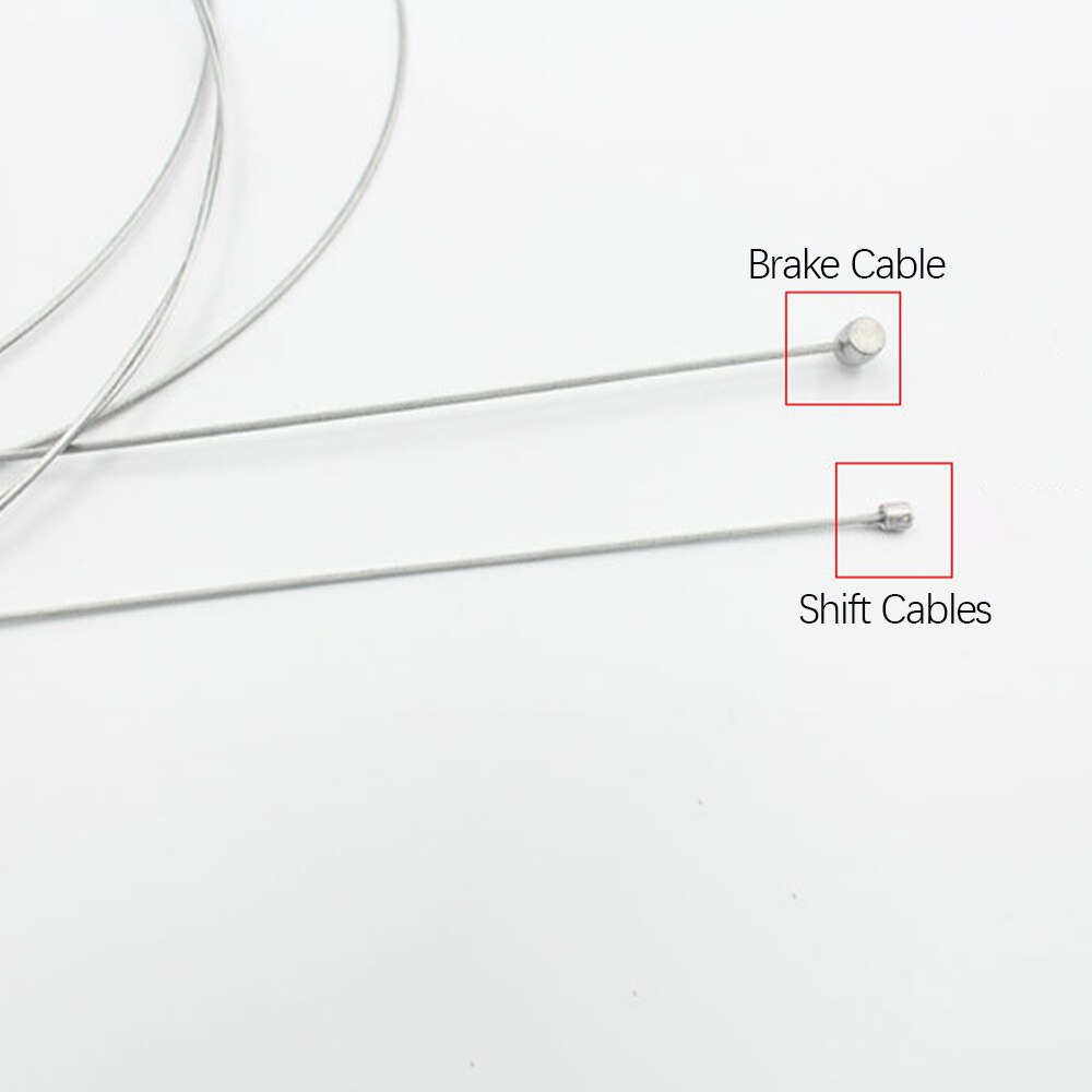 50Pcs Mountain Bike Brake Cable Bicycle Brake Line Shifter Gear Cable Wire for MTB or Road Bikes