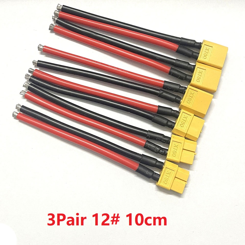 12 AWG 10 cm/15 cm XT60 línea de conexión 12 AWG Cable de extensión DIY Cable de batería macho y hembra para batería RC ESC: Verde