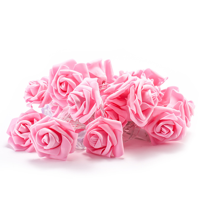 1,5 M 10LED Künstliche Rose Blume Girlande Schnur Licht LED Lichterkette Valentinstag Hochzeit Weihnachten Party Dekorationen