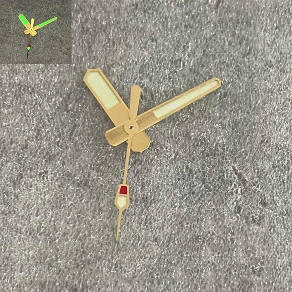 Horloge Pointer Kit Groene C3 Lichtgevende Goud Horloge Handen Voor NH35/NH36/4R Beweging