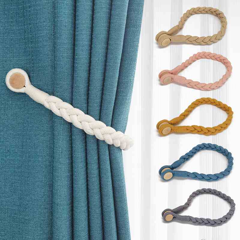 Magnetische gordijnhouderclip, touwriem, tiebacks met gesp, gordijnaccessoires, 1 st