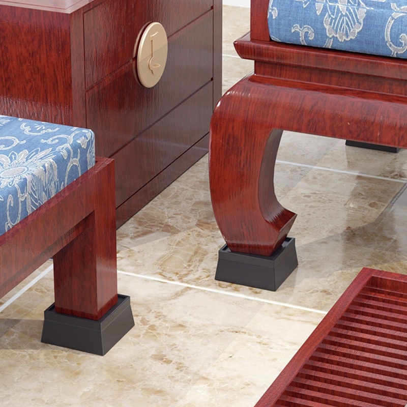 Stackable Square Desk Riser 4Pack Square Bed and Furniture Risers Stackable He... – Grandado