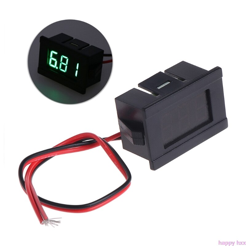 DC 2 Wires 4.5-30V Mini LED Digital Display Voltmeter Volt Voltage Panel Meter: GN
