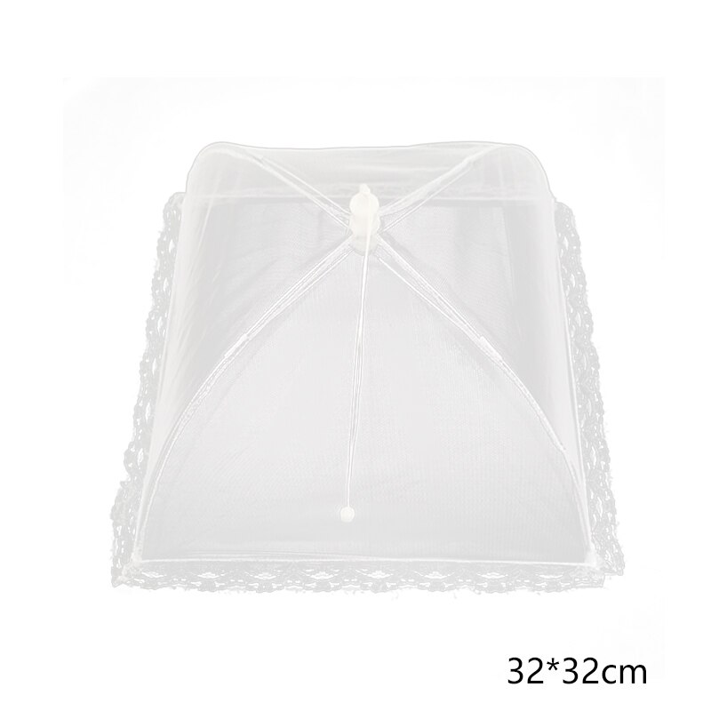 1pc vaskbart matdeksel sammenleggbart matparaply piknik grillfest anti forkjølelse myggnetttelt støvtette tallerkentrekk: 32 x 32