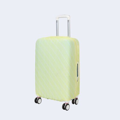 Striped Luggage Cover - Elastic Suitcase Protector - Polyester - 25x60x45cm - Travel Essential: Yellow / M